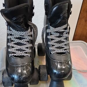 Kids Black Roller Skates